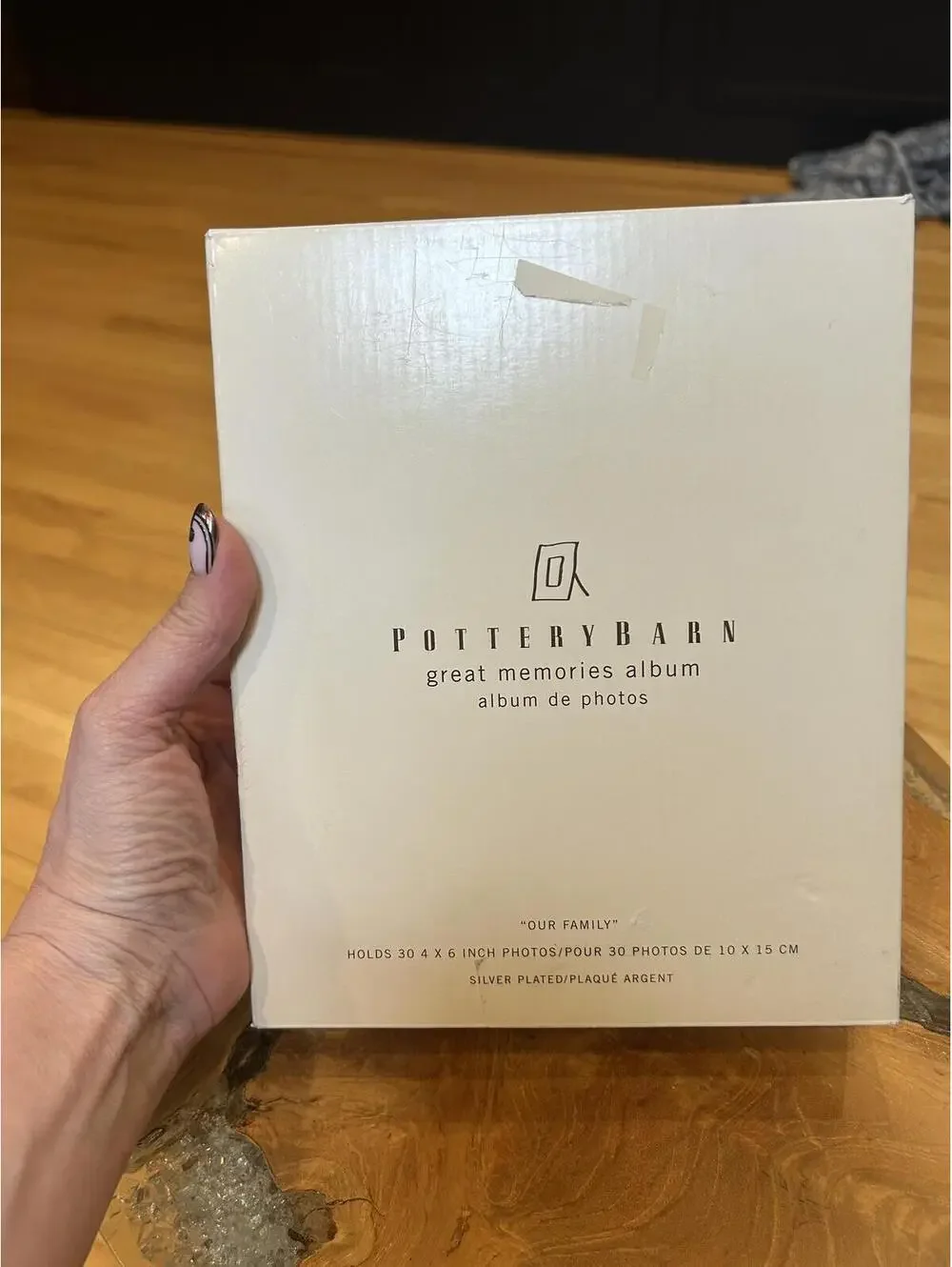 Pottery Barn Great Memories Photo Album Silver Plated Frame